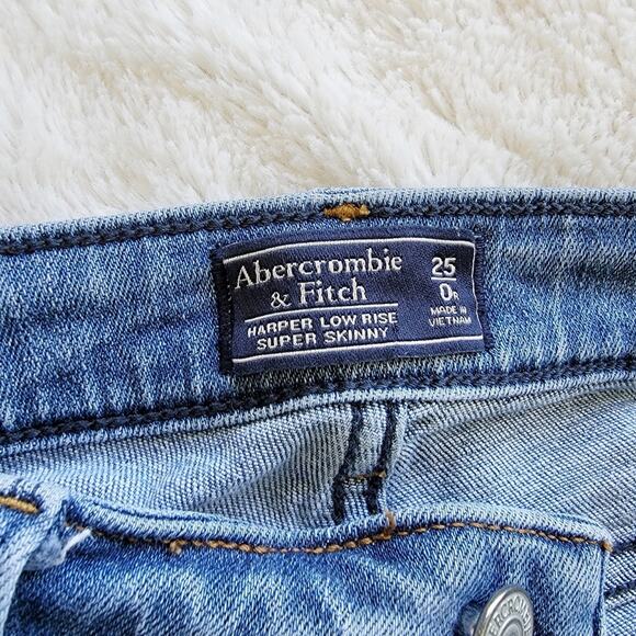 A&F Harper Low Rise Distressed Super Skinny Jeans - Picture 5 of 5
